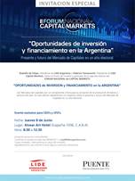  II FORUM NACIONAL DE CAPITAL MARKETS “OPORTUNIDADES DE INVERSIÓN Y FINANCIAMIENTO EN ARGENTINA”