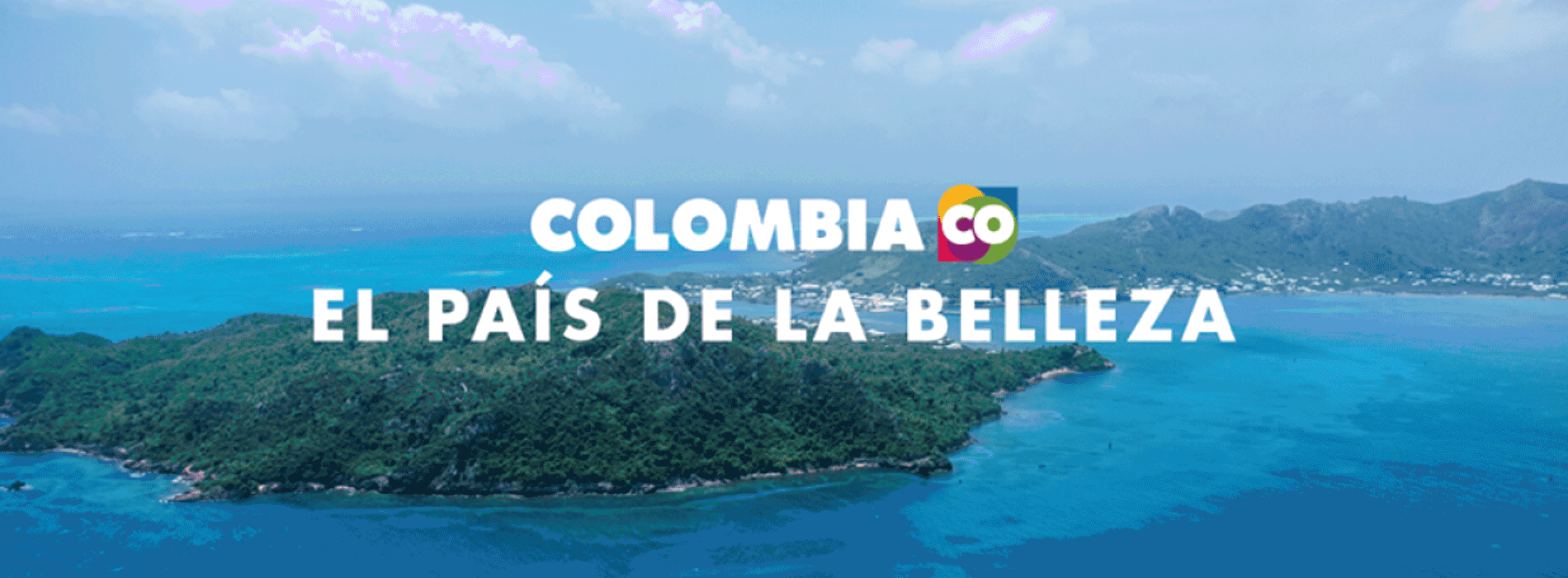 Colombia Co banner with island in the background