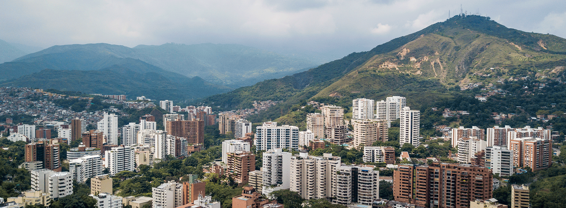 Fotografía panorámica de la ciudad del Valle del Cauca