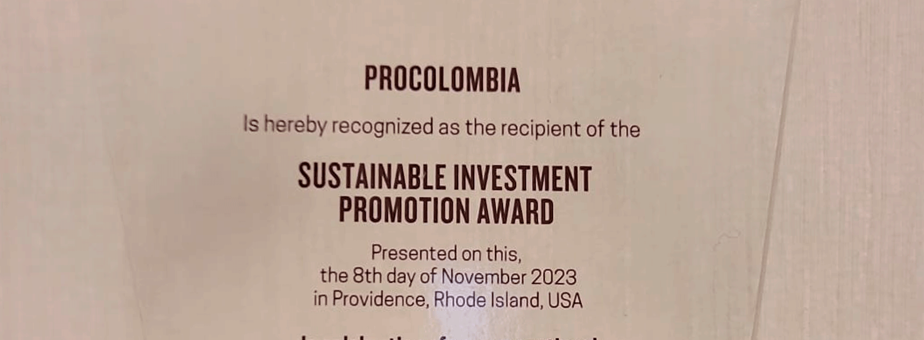 Achieves Sustainable Investment Promotion Award at the Go Global Awards 2023