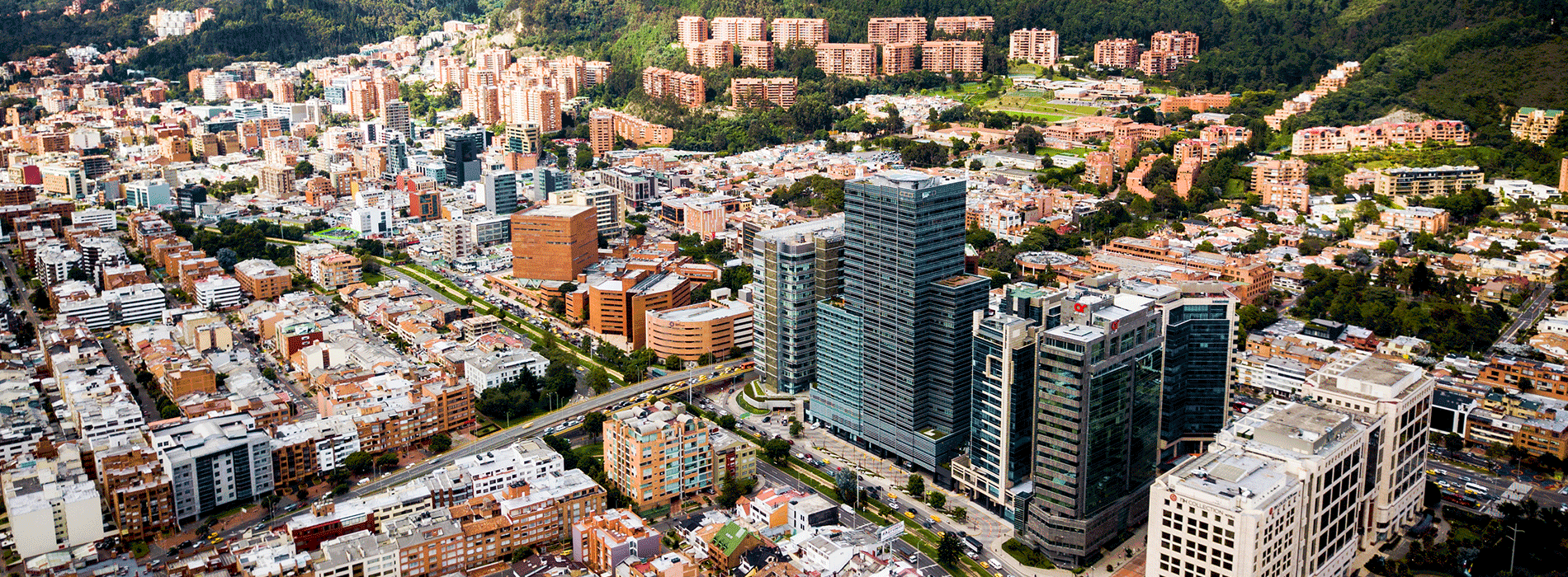 Fotografía panorámica de ciudad de Bogotá 