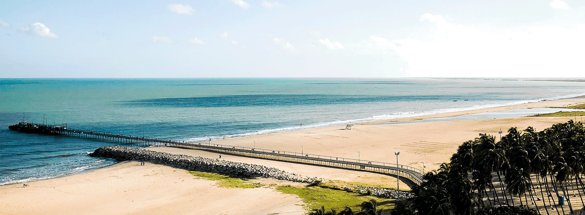 Paisaje de playa en Colombia 