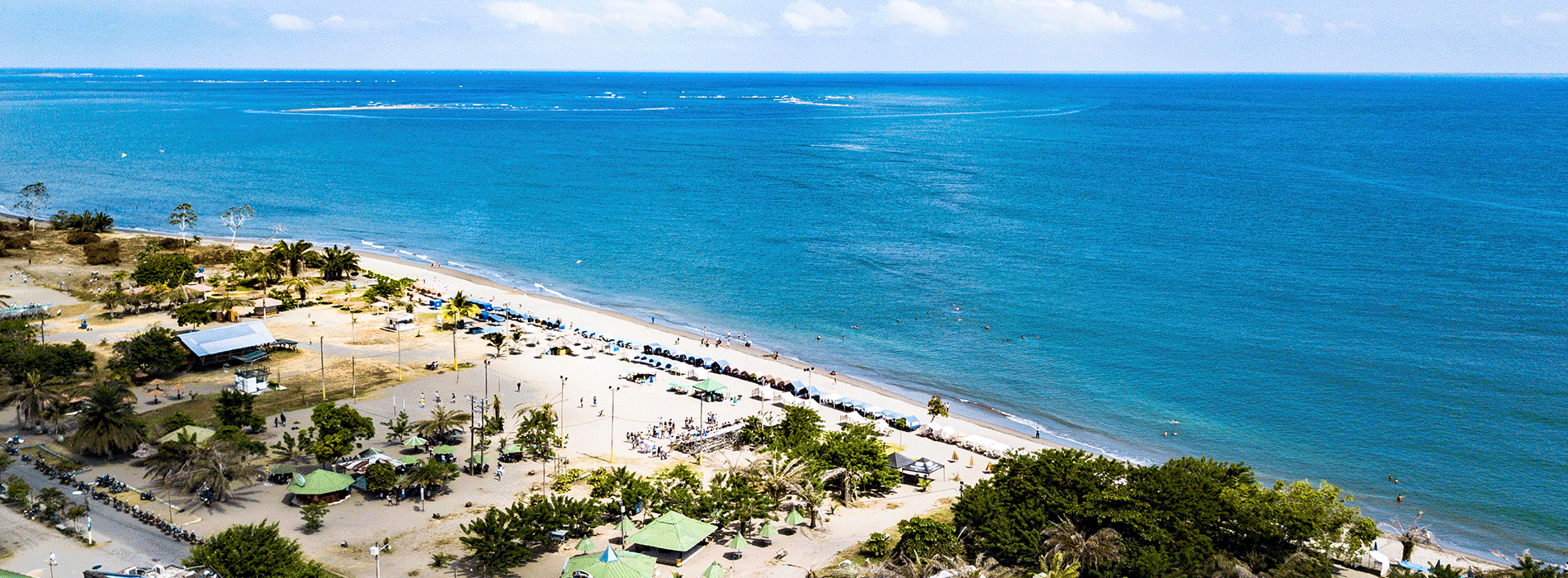 Foto panorámica de playa en Colombia