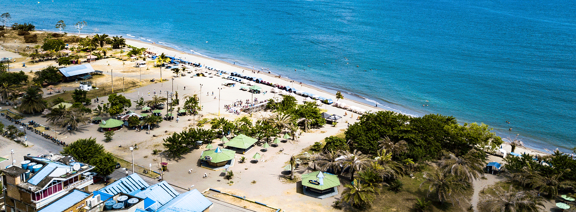 Fotografía panorámica de playa Colombiana 