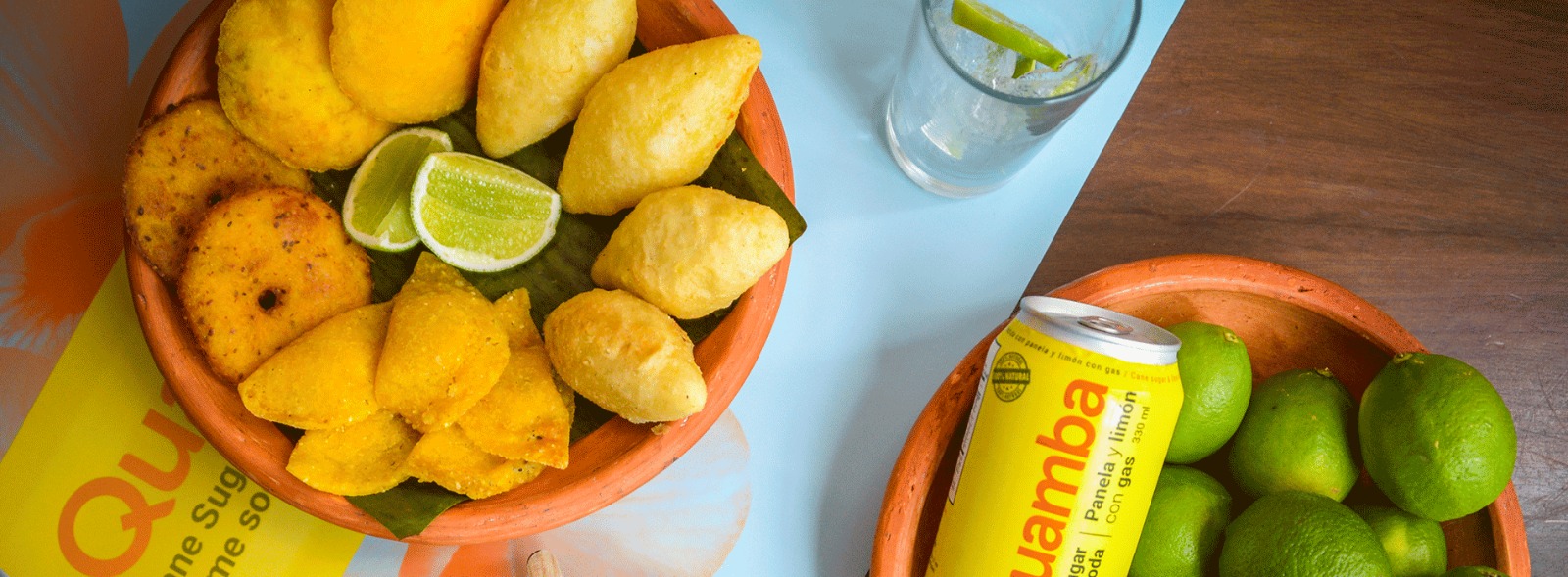 Empanadas y arepas típicas de Colombia