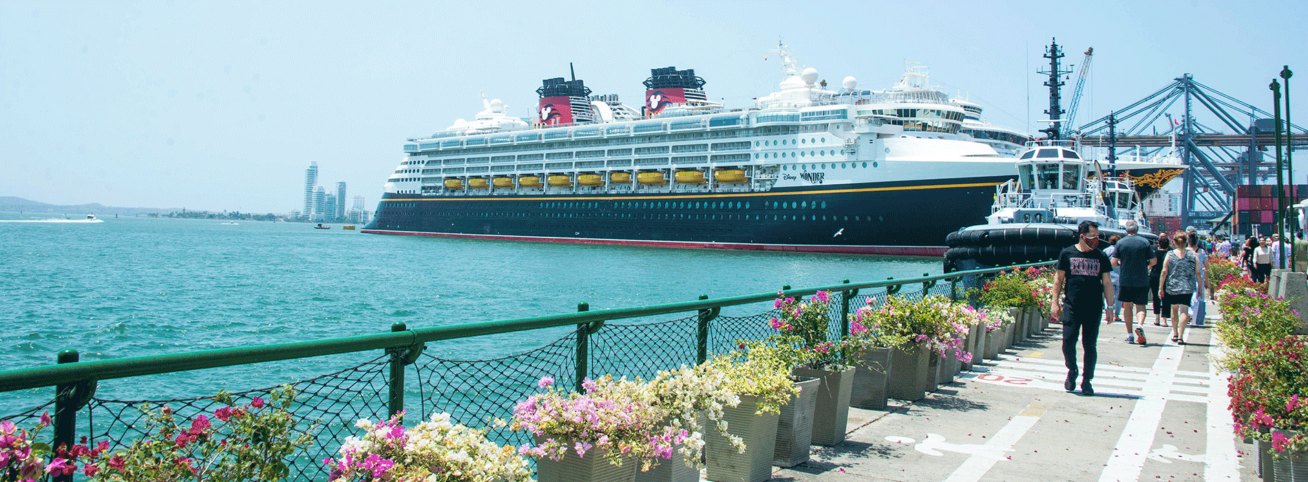 Crucero gigante en puerto Colombiano 