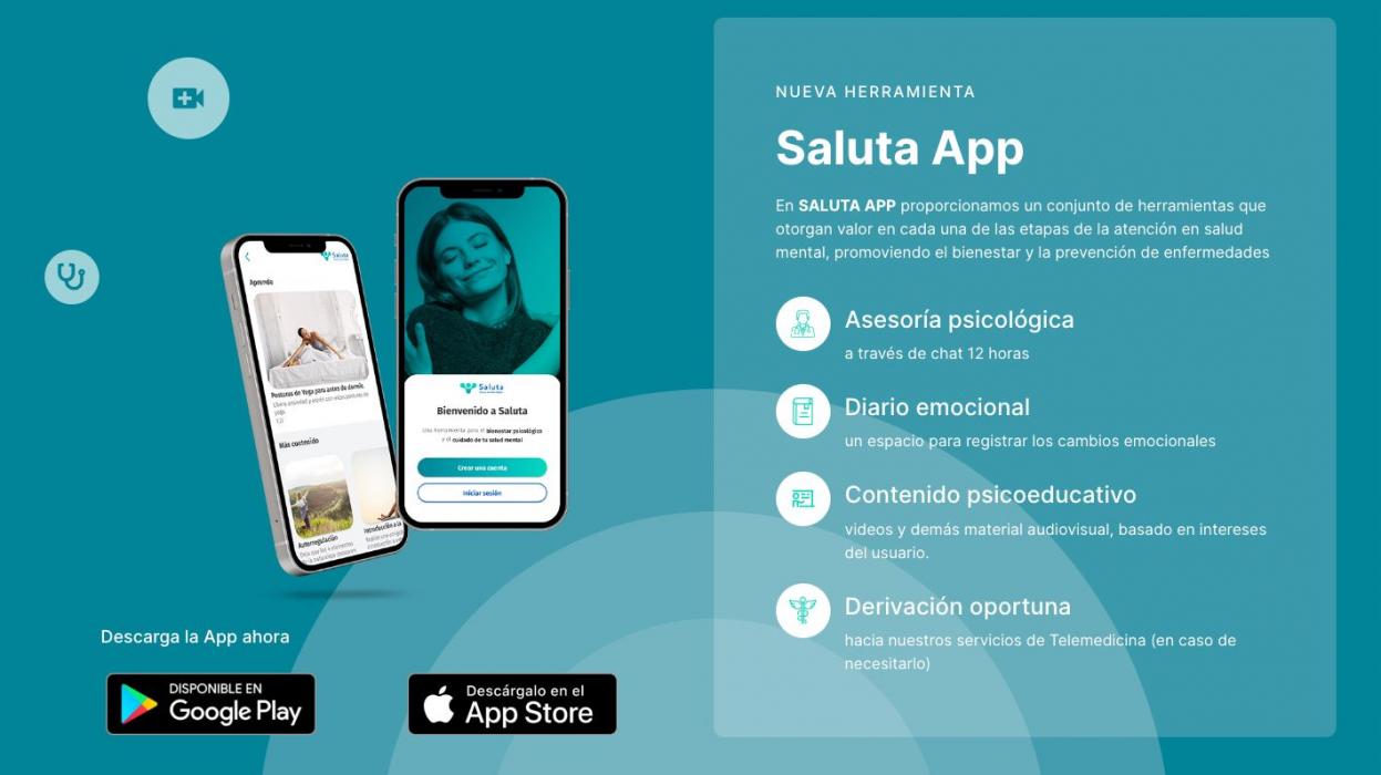 Banner de aplicación Saluta App