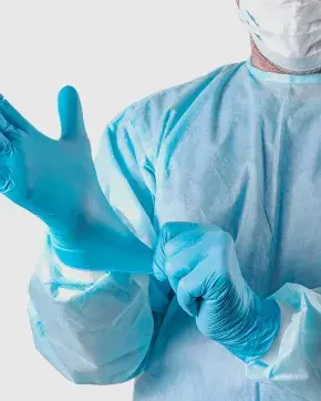 Doctor guantes cirugía