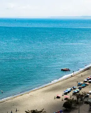 Fotografía panorámica de playa