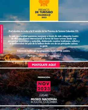 Banner de Colombia Co para los premios de turismo
