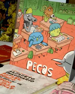 Historietas y libros en un Stand