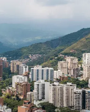 Foto panorámica de ciudad de Colombia
