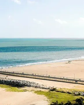Paisaje de playa en Colombia