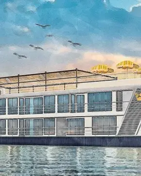 Ilustración crucero de lujo en el río Magdalena