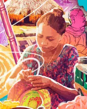 Ilustración de varios elementos típicos de Colombia