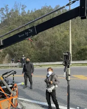 Set de filmación al aire libre