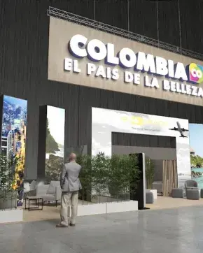 Stand de Colombia Co en Bogotá