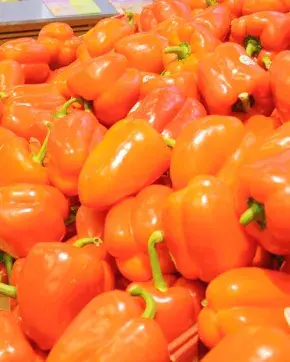 Pimentones en super mercado