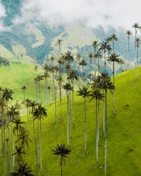 Paisaje con montañas en Colombia