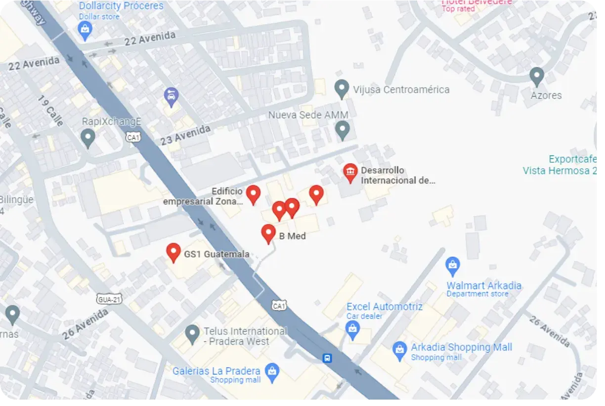 Google Maps - Ciudad de Guatemala