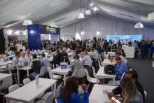 Stand de Colombia Co en Macrorrueda