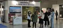 Stand de Colombia Co en la Feria Italiana de diseño