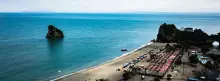 Fotografía panorámica de playa