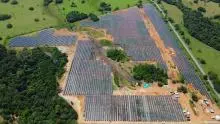 Fotografía cenital de paneles solares