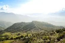 Paisaje con montañas en Colombia