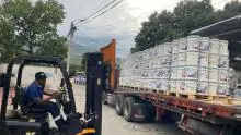 Camión de exportación de pinturas 