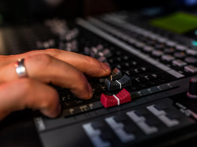 Mezclador de estudio de grabación