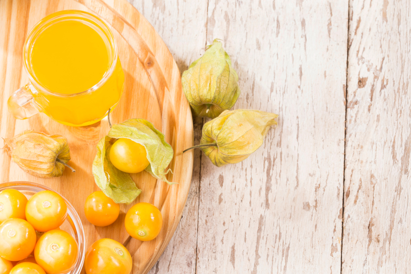 Jugo de uchuva, una de las frutas con mayor poder antioxidante.